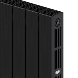 Биметаллический радиатор отопления Rifar Supremo 500 боковое подключение 4 секции антрацит