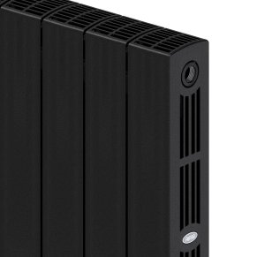 Биметаллический радиатор отопления Rifar Supremo 500 боковое подключение 4 секции антрацит