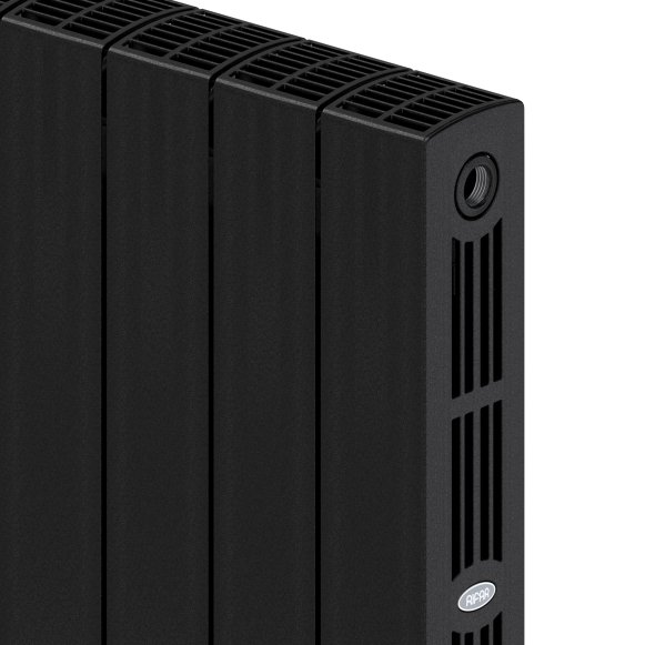 Изображение товара Биметаллический радиатор отопления Rifar Supremo 500 боковое подключение антрацит