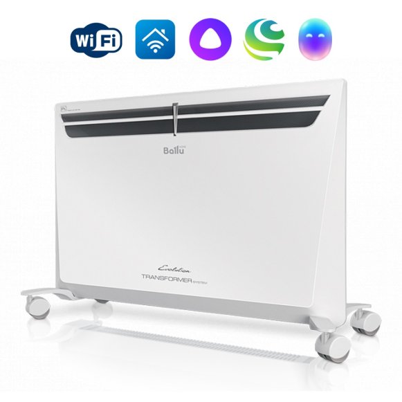 Изображение товара Электрический конвектор Ballu Transformer BEC/EVU-1500-3.1I инверторный с Wi-Fi