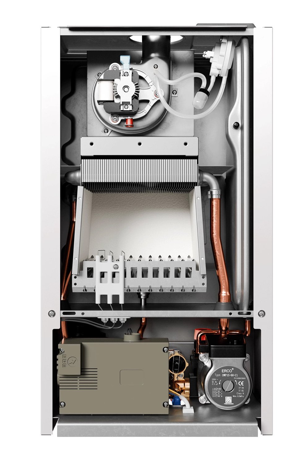 Настенный газовый котел E8 tempo GHD24W (белая стеклянная панель) — фото 8