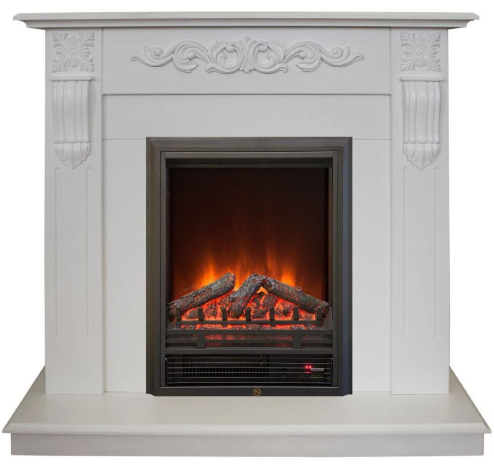 Каминокомплект RealFlame Dominica STD/EUG WT с очагом Eugene Каминокомплект RealFlame Dominica STD/EUG WT с очагом Eugene