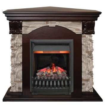 Каминокомплект RealFlame Dublin ROCK Corner STD/EUG AO с очагом 3D Oregan