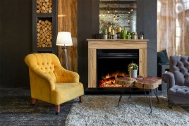 Каминокомплект Royal Flame Bergen SFT с очагом Jupiter FX New дуб галифакс (разборный)