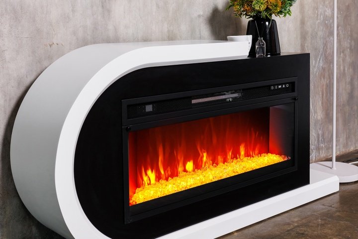 Каминокомплект Royal Flame Basel L с очагом Vision 42 LED белый с черным — фото 5