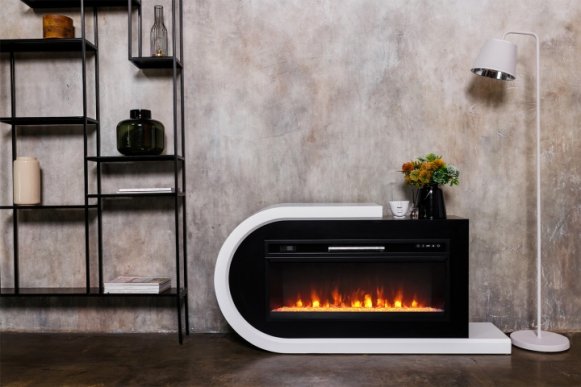 Каминокомплект Royal Flame Basel L с очагом Vision 42 LED белый с черным