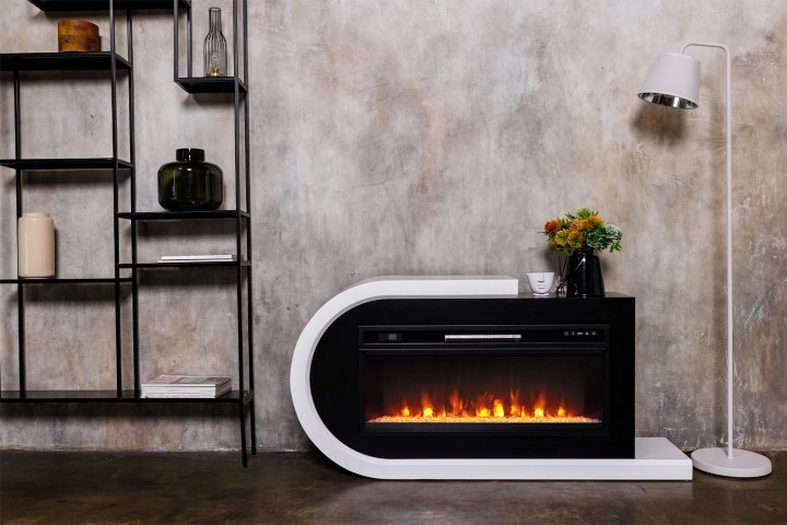 Каминокомплект Royal Flame Basel L с очагом Vision 42 LED белый с черным — фото 4