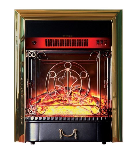 Каминокомплект Interflame Экстер темный дуб угловой с очагом Majestic FX M Brass — фото 2
