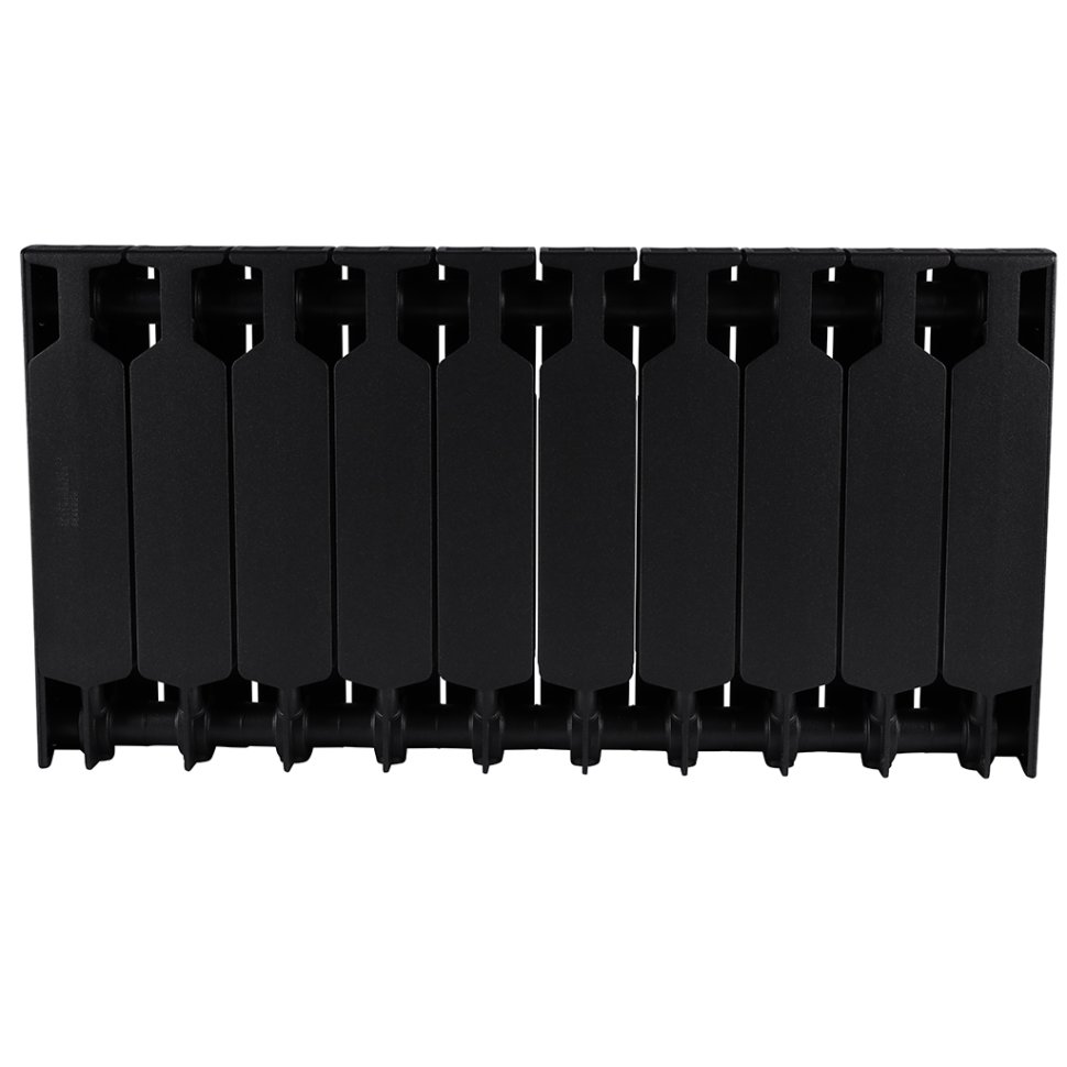 Биметаллический радиатор отопления Rifar Supremo 350 боковое подключение 10 секций антрацит