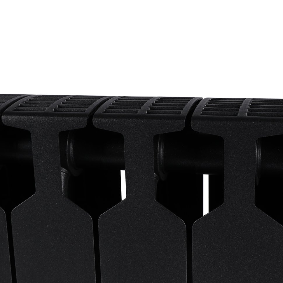 Биметаллический радиатор отопления Rifar Supremo 350 боковое подключение 10 секций антрацит