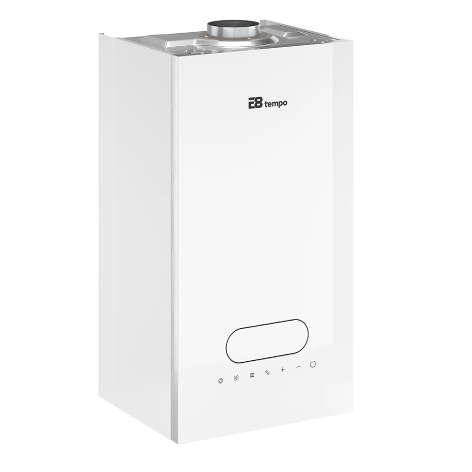 Настенный газовый котел E8 tempo GMB24W (белая стеклянная панель)