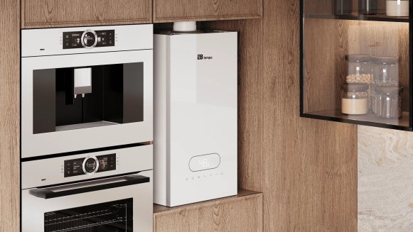 Настенный газовый котел E8 tempo GMB24W (белая стеклянная панель)