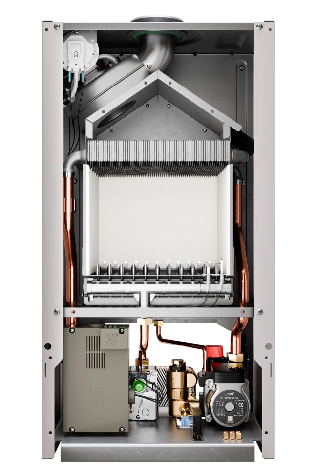 Настенный газовый котел E8 tempo GMB24W (белая стеклянная панель)