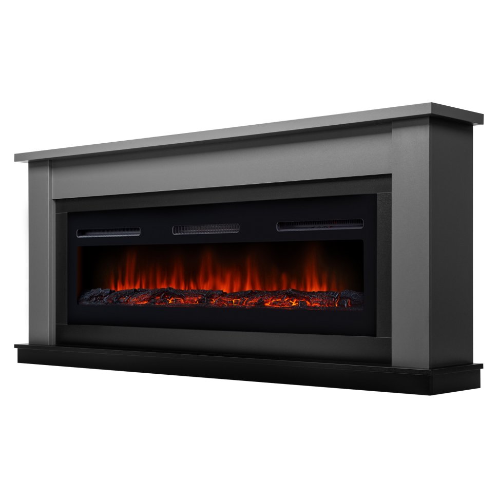 Каминокомплект Firelight Canto Long с очагом Electrolux Infinity EFP/P-1600ULS графит/черный — фото 2
