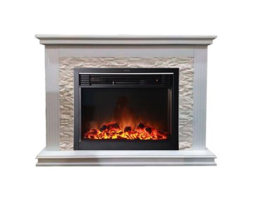 Каминокомплект Interflame Сиена сланец белый с очагом Jupiter FX M Black
