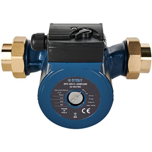 Циркуляционный насос Stout 32-80/180 220/240V 50Hz с латунными гайками G2 x Rp 1 1/4 — фото 3