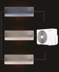 Мульти сплит-система на 3 комнаты 35+35+35 м2 AURUS ADI/in-12HN8/BLACK*1+ADI/in-12HN8/GOLD*2/ADMI/out-36H4N8 D Series