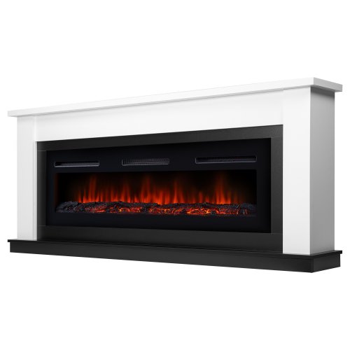 Каминокомплект Firelight Canto Long с очагом Electrolux Infinity EFP/P-1600ULS белый/черный — фото 2