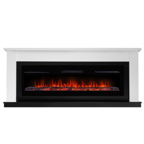 Каминокомплект Firelight Canto Long с очагом Electrolux Infinity EFP/P-1600ULS белый/черный — фото 1
