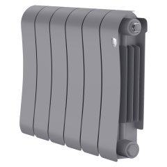 Биметаллический радиатор отопления Royal Thermo Infinity 300 6 секций Silver Satin