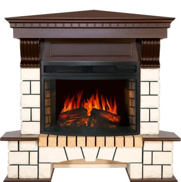 Каминокомплект Royal Flame Pierre Luxe угловой c очагом Dioramic 25 FX