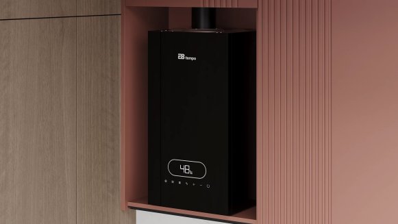 Настенный газовый котел E8 tempo GMC24W (черная стеклянная панель)