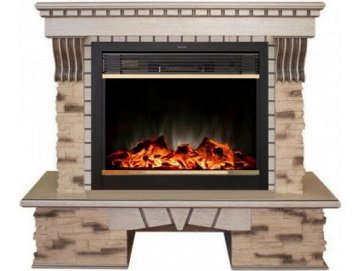 Каминокомплект RealFlame Sorento 25,5 с очагом MoonBlaze S LUX Brass