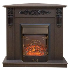 Каминокомплект RealFlame Dominica Corner STD/EUG DN с очагом Majestic Lux Black S