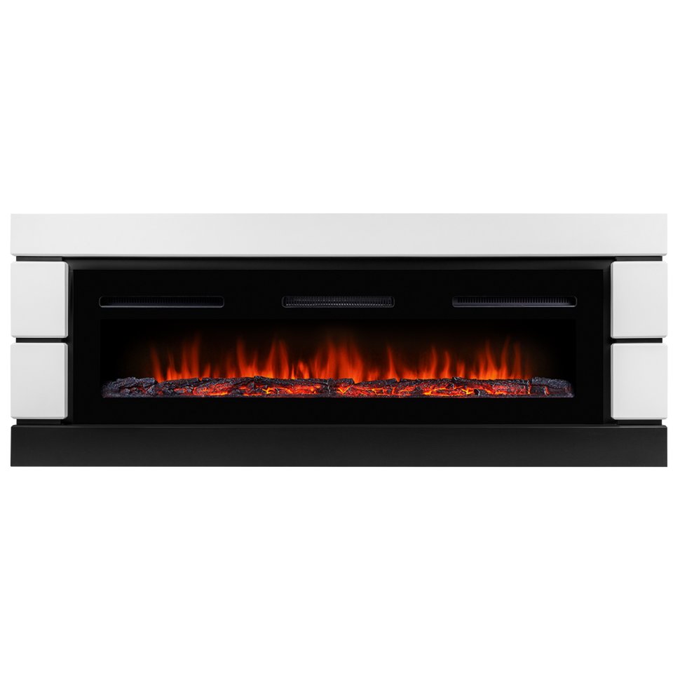 Каминокомплект Firelight Moderno Long с очагом Electrolux Infinity EFP/P-1600ULS белый — фото 1
