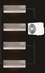 Изображение товара Мульти сплит-система на 4 комнаты 25+25+25+35 м2 AURUS ADI/in-09HN8/GOLD*3+ADI/in-12HN8/GOLD/ADMI/out-36H4N8 D Series