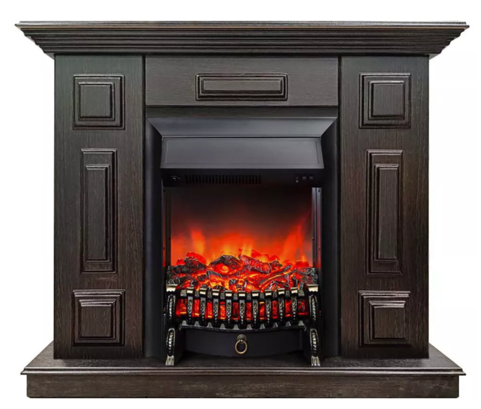 Каминокомплект Хорошие Камины Юпитер с очагом RealFlame Fobos Lux Black венге — фото 1