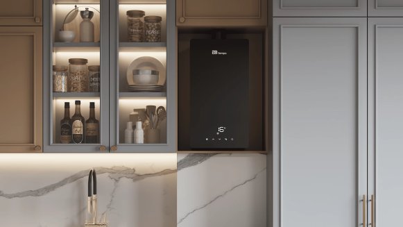 Настенный газовый котел E8 tempo GJA24W (черная стеклянная панель)