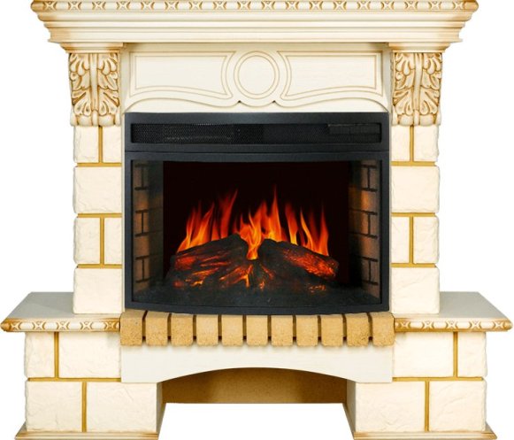 Каминокомплект Royal Flame Pierre Luxe шампань c очагом Dioramic 25 FX