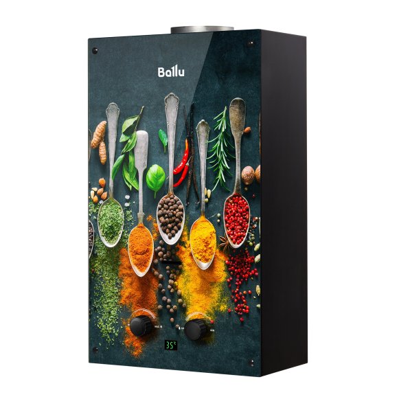 Изображение товара Водонагреватель проточный газовый Ballu GWH 10 Fiery Glass Curry