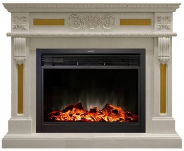 Каминокомплект RealFlame Corsica 26 WT с очагом MoonBlaze LUX Black