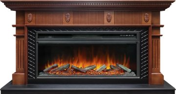Каминокомплект Royal Flame Carlyle с очагом Vision 42 LOG LED орех с черным