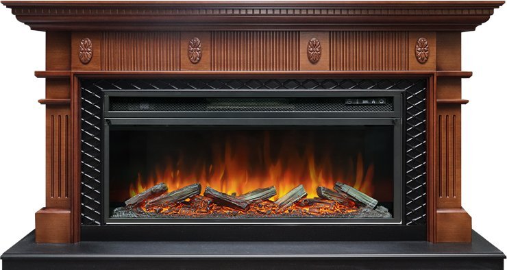 Каминокомплект Royal Flame Carlyle с очагом Vision 42 LOG LED орех с черным — фото 1