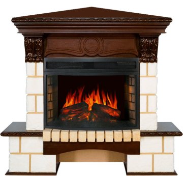 Каминокомплект Royal Flame Pierre Luxe шампань угловой c очагом Dioramic 25 FX