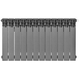 Биметаллический радиатор отопления Stout Titan Ventil 500 12 секций графит RAL 7024