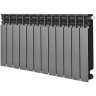 Биметаллический радиатор отопления Stout Titan Ventil 500 12 секций графит RAL 7024