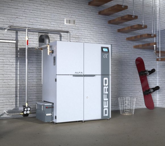 Напольный твердотопливный котел Defro Alfa II 40