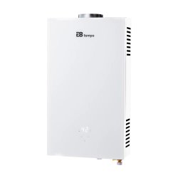 Проточный газовый водонагреватель E8 tempo E8WAY20 (белая стеклянная панель)