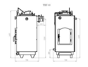 Напольный твердотопливный котел Траян ТПГ-10