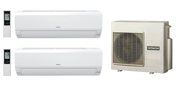 Мульти сплит-система на 2 комнаты 25+35 м2 Hitachi RAK-25RPE+RAK-35RPE/RAM-53NP2E Multizone Premium