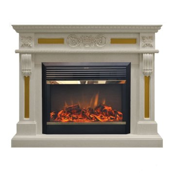 Каминокомплект RealFlame Corsica 26 WT с очагом MoonBlaze LUX Brass