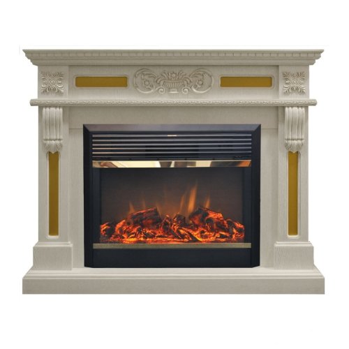 Каминокомплект RealFlame Corsica 26 WT с очагом MoonBlaze LUX Brass