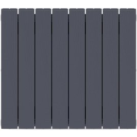 Биметаллический радиатор отопления Rifar Supremo 500 боковое подключение 8 секций титан