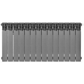 Биметаллический радиатор отопления Stout Titan Ventil 500 14 секций графит RAL 7024