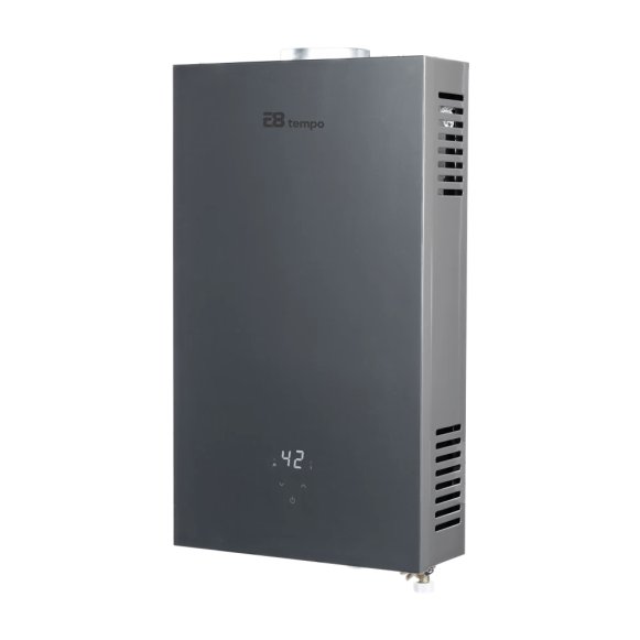 Проточный газовый водонагреватель E8 tempo E8WBY20 (серая стеклянная панель)