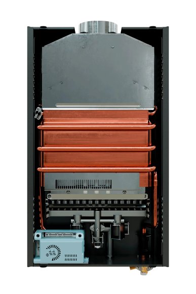 Проточный газовый водонагреватель E8 tempo E8WBY20 (серая стеклянная панель)